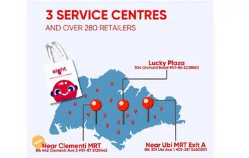 The locations of Eight's service centres. Photo: Eight.