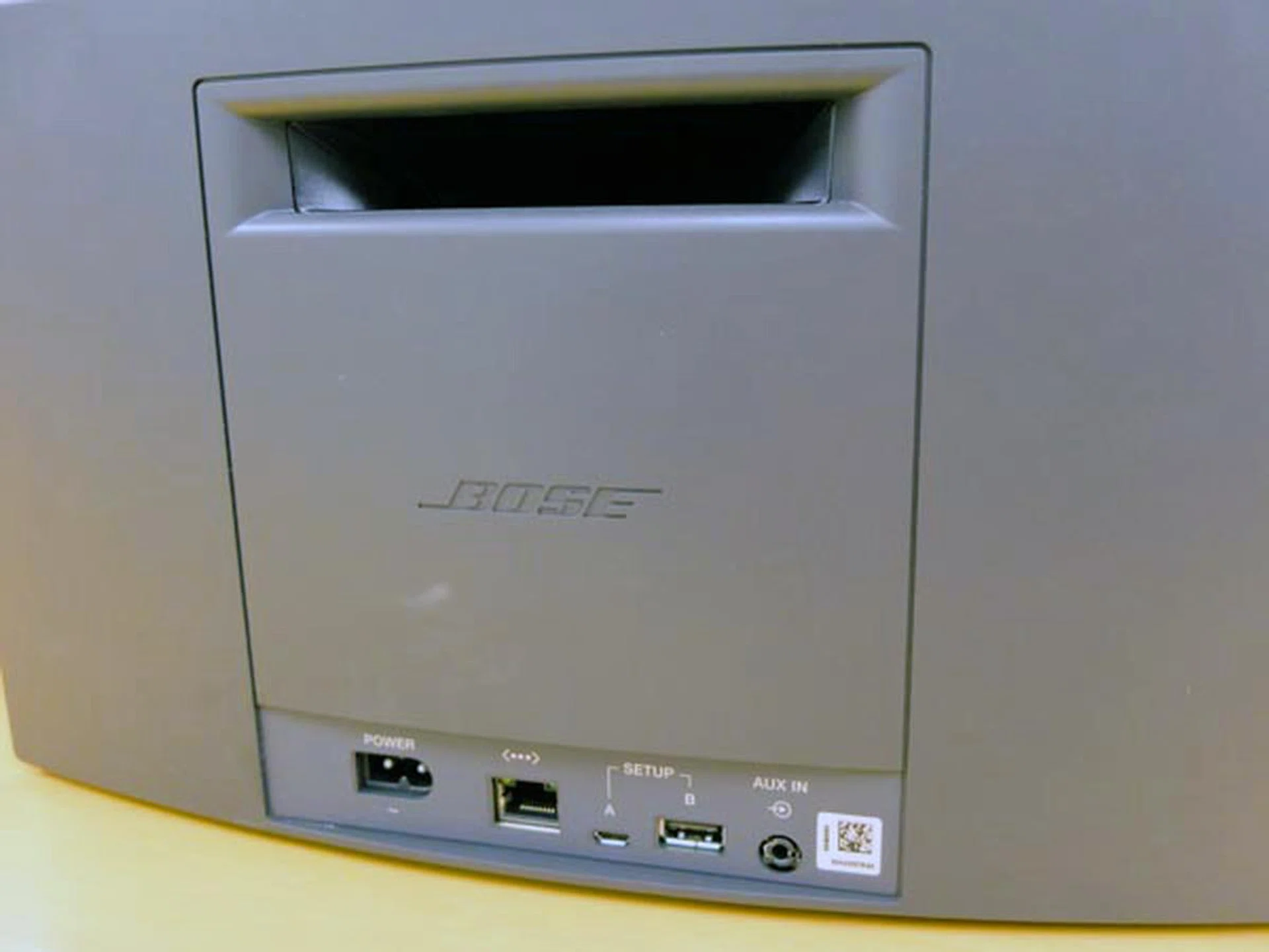 The SoundTouch 20 and SoundTouch 30 both have the same number of ports - an Ethernet port, two USB ports (for setup purposes), as well as an Aux-in.