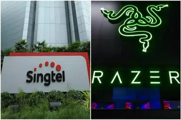 Telco Singtel and gaming peripheral firm Razer are coming together in a tie-up to create the largest e-payment network in South-east Asia. (Photos: Thomas Wong, Facebook/Razer.)
