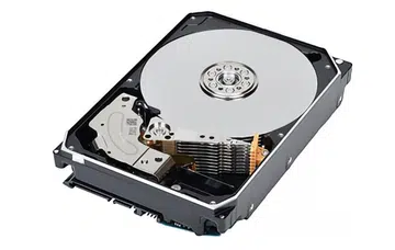 The MG09 series of drives from Toshiba was their first to feature the use of FC-MAMR. Image source: Toshiba. 