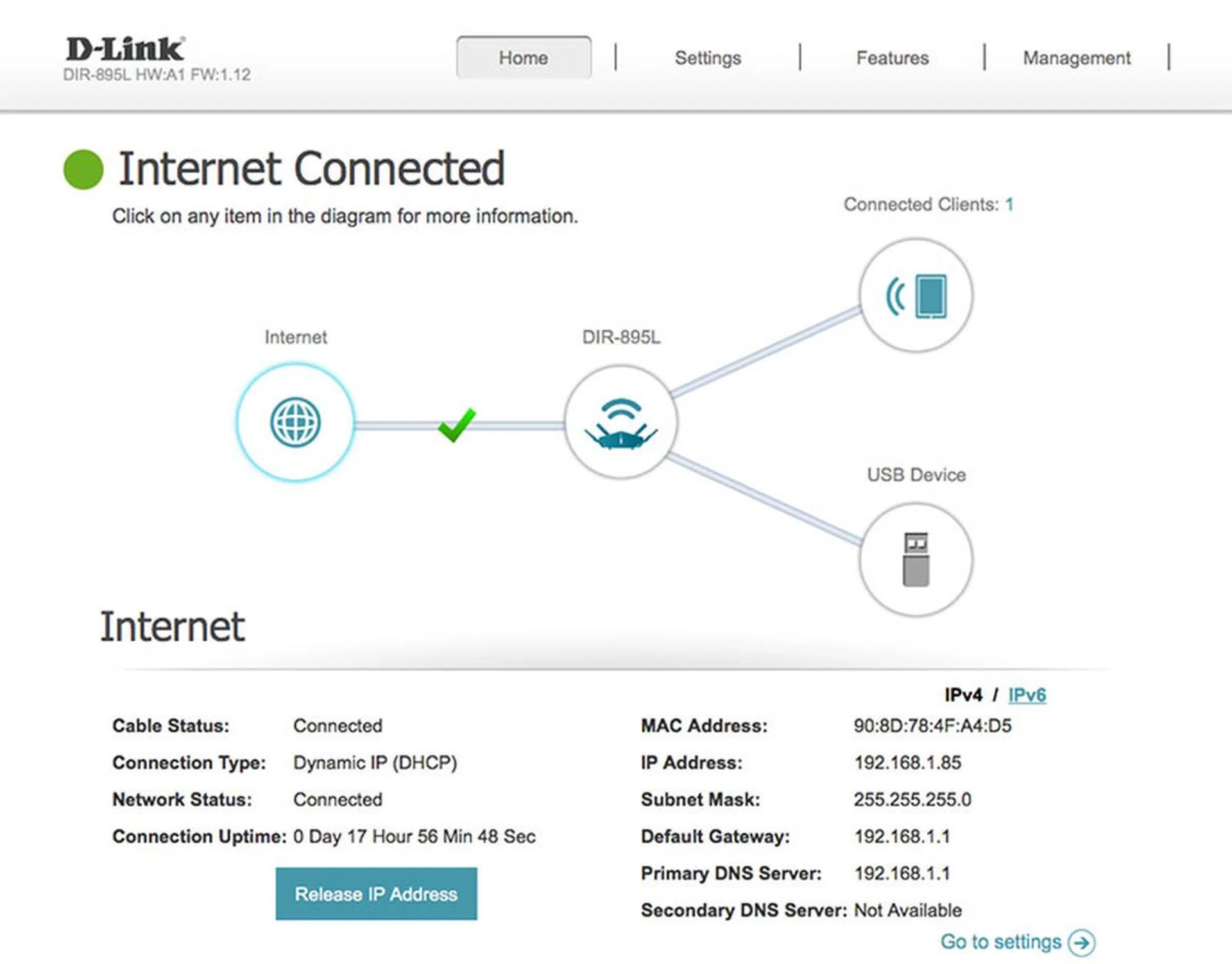 The D-Link's setup interface is easy and straightforward to use, but lacks certain features.