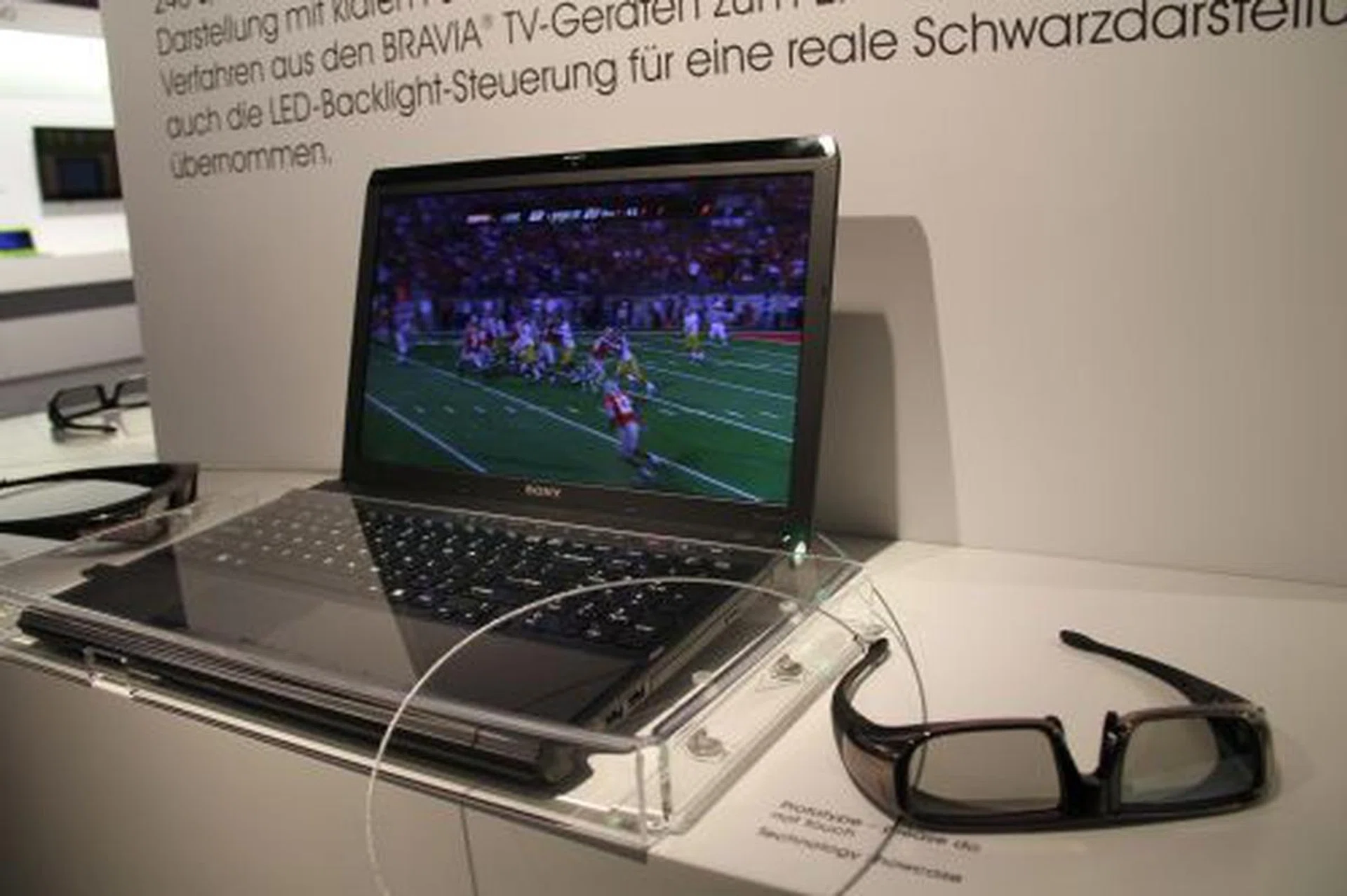 Fancy watching 3D content on your VAIO notebook? Visitors to the Sony booth get to see firsthand a 3D prototype inside a VAIO F series model notebook chassis.