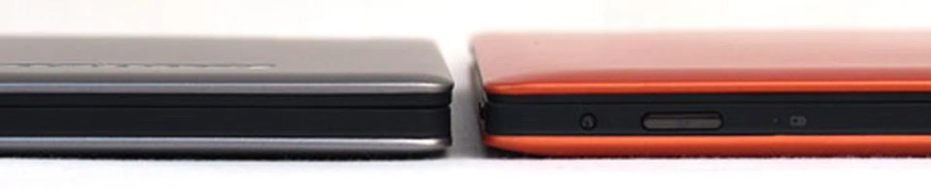 The Yoga 11 (left) is 1.3mm thinner than the Yoga 13 (right), but can you tell?