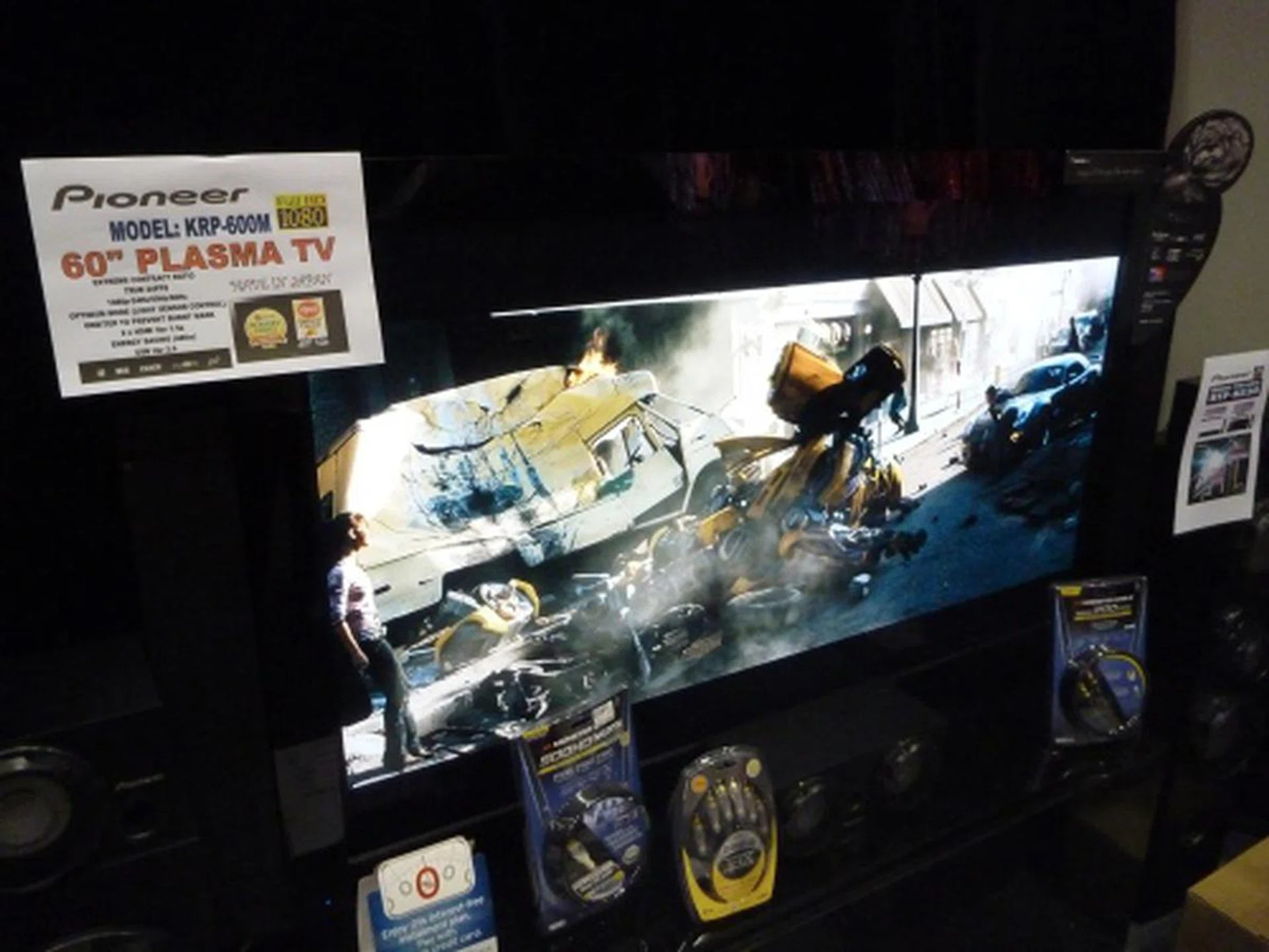 This beast of a TV is the KRP-600M, a 60-inch Full HD Plasma Monitor. With Full HD 1920 x 1080, new optimum mode, 2 x HDMI Input, Kuro Link, Room Light Sensor and much more. Usual price: $16,999. Head down to ask for the Comex Show Special.
