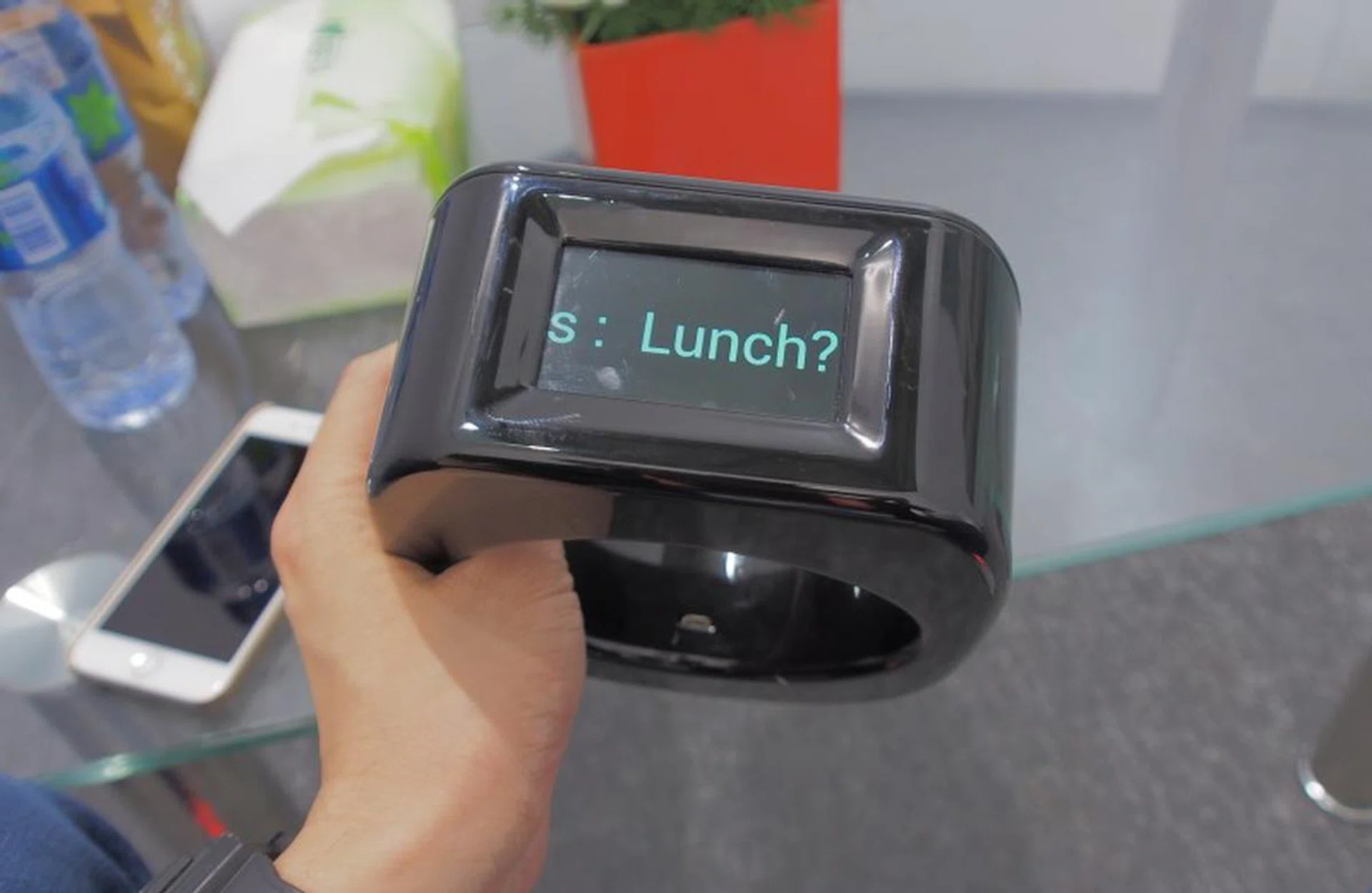 One ring to rule them all? Mota only had a demonstration of the UI and navigation functionality available. Hmm...