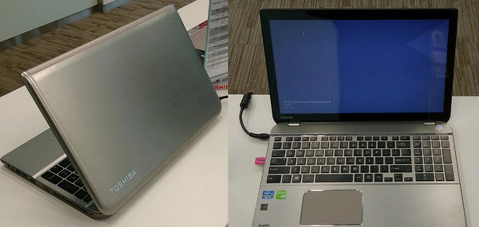 The Toshiba Satellite P50 is reasonably priced, but has a premium build quality and feel thanks to the brushed aluminum used on the lid and keyboard chassis. 