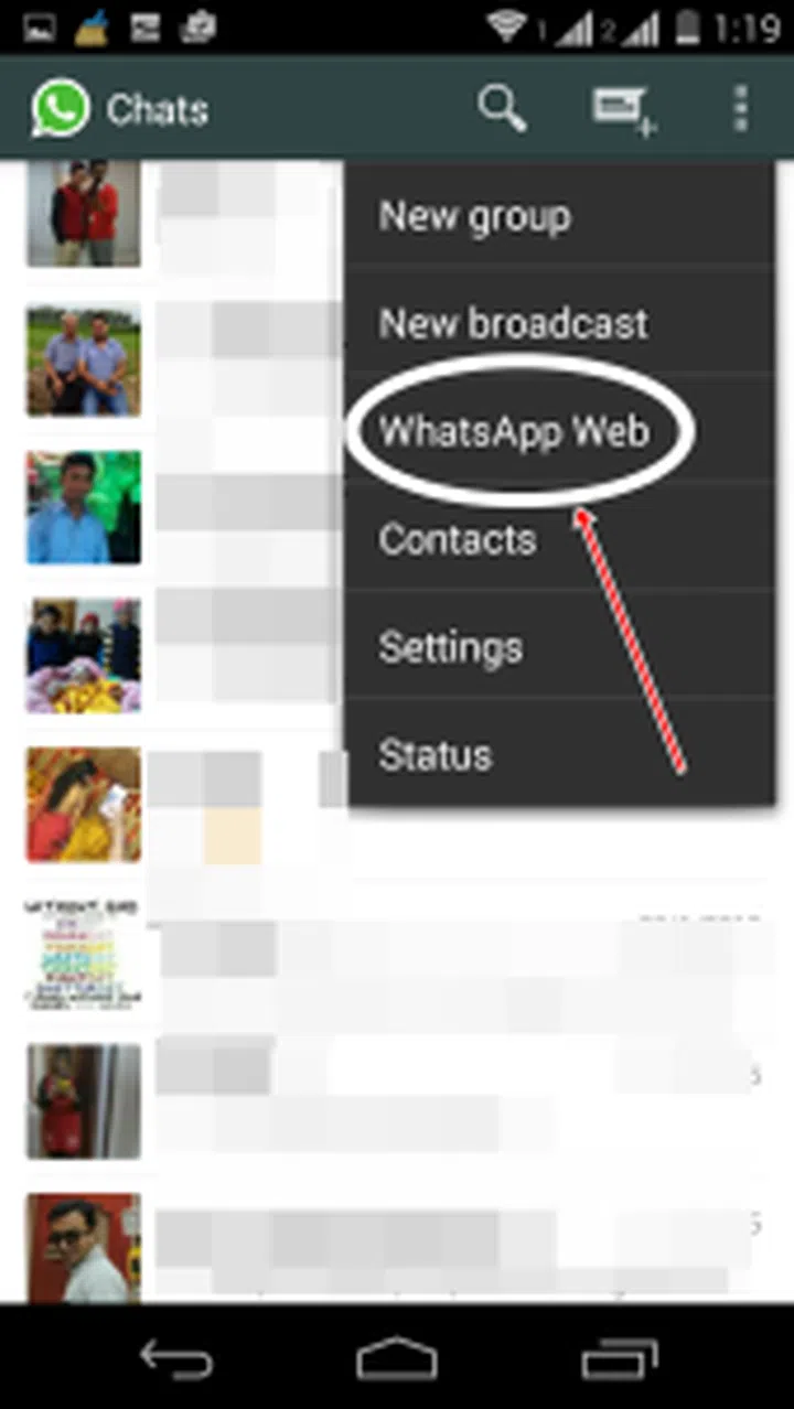 You need to scan the QR code from the Whatsapp itself, not a generic QR reader.