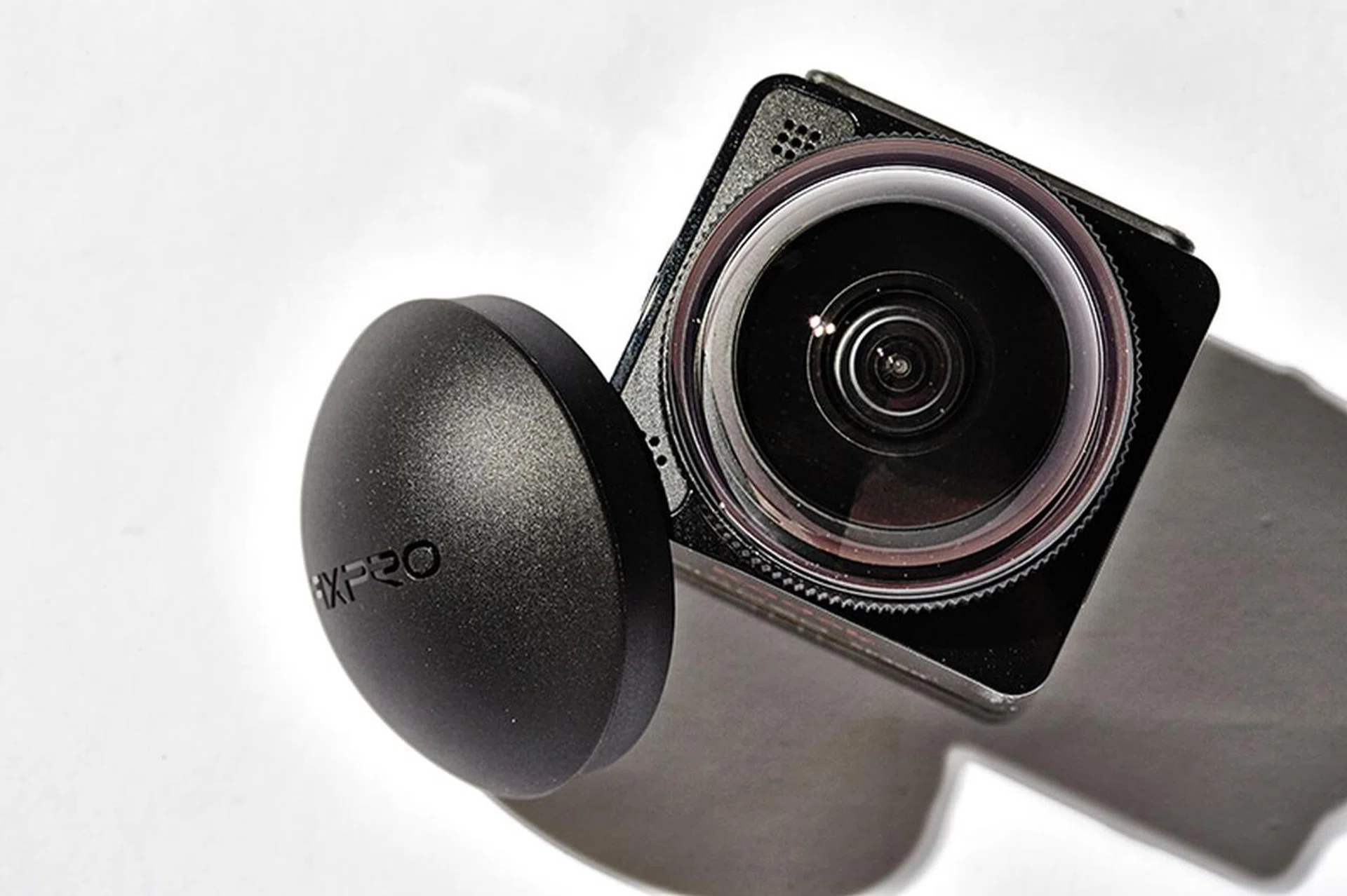 The Kodak SP360 4K has microphones on front of the camera.