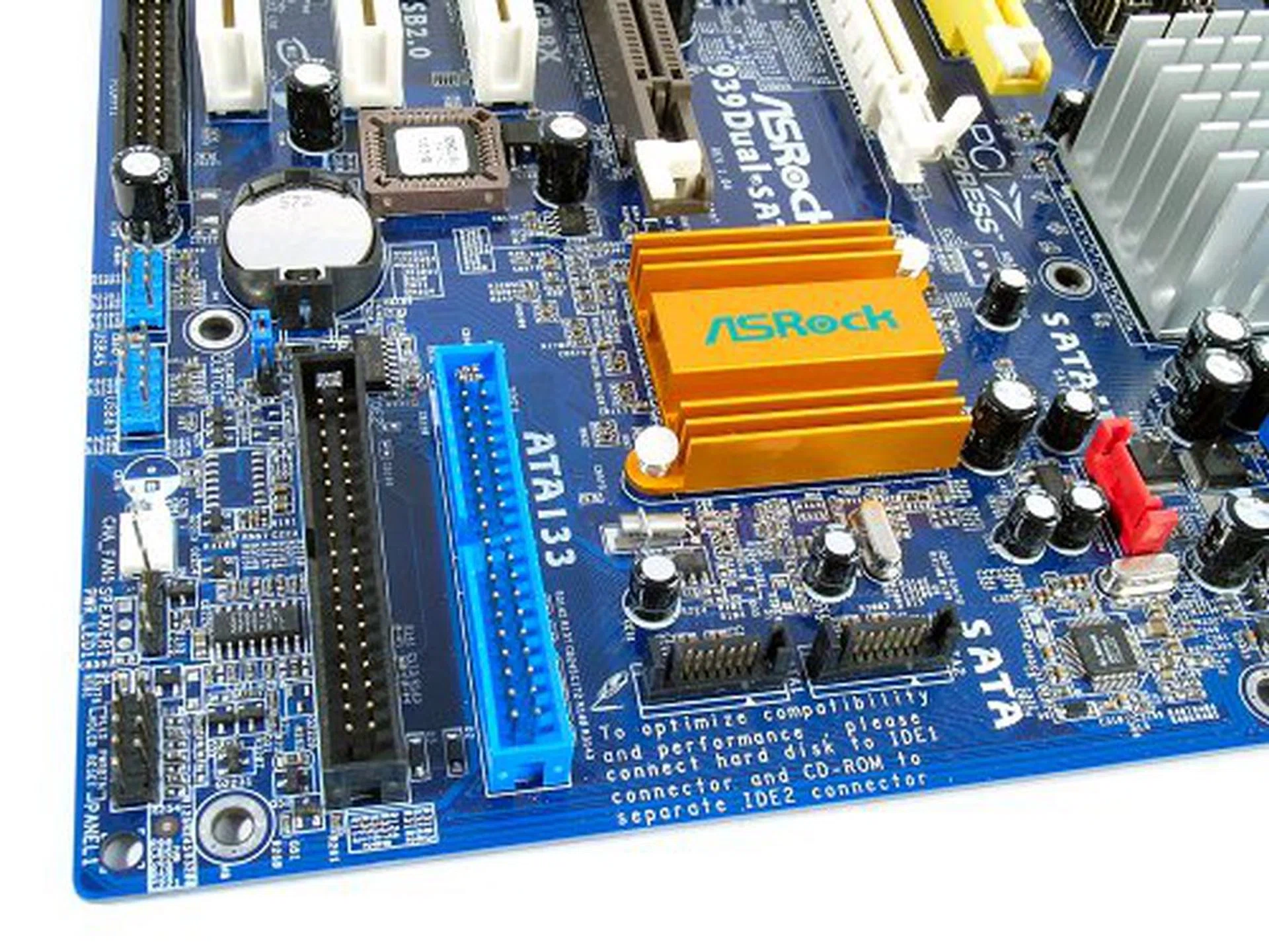 Two black SATA ports are RAID capable, but if you need single drive performance, there is a single SATA II port with NCQ support available.