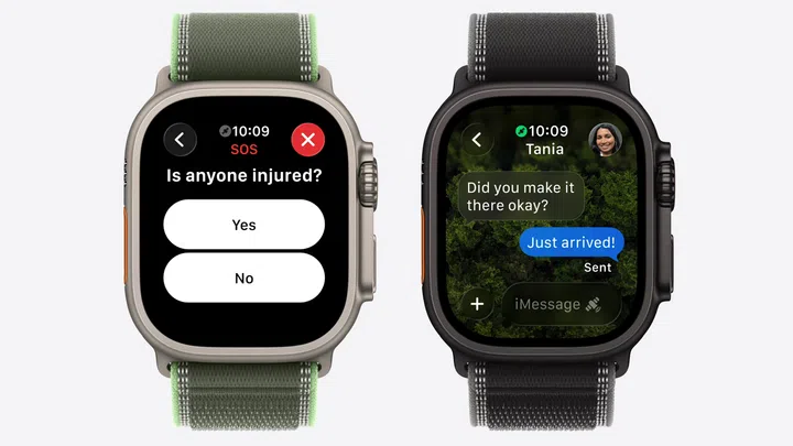 Emergency SOS via satellite, and satellite texting Apple Watch Ultra 3