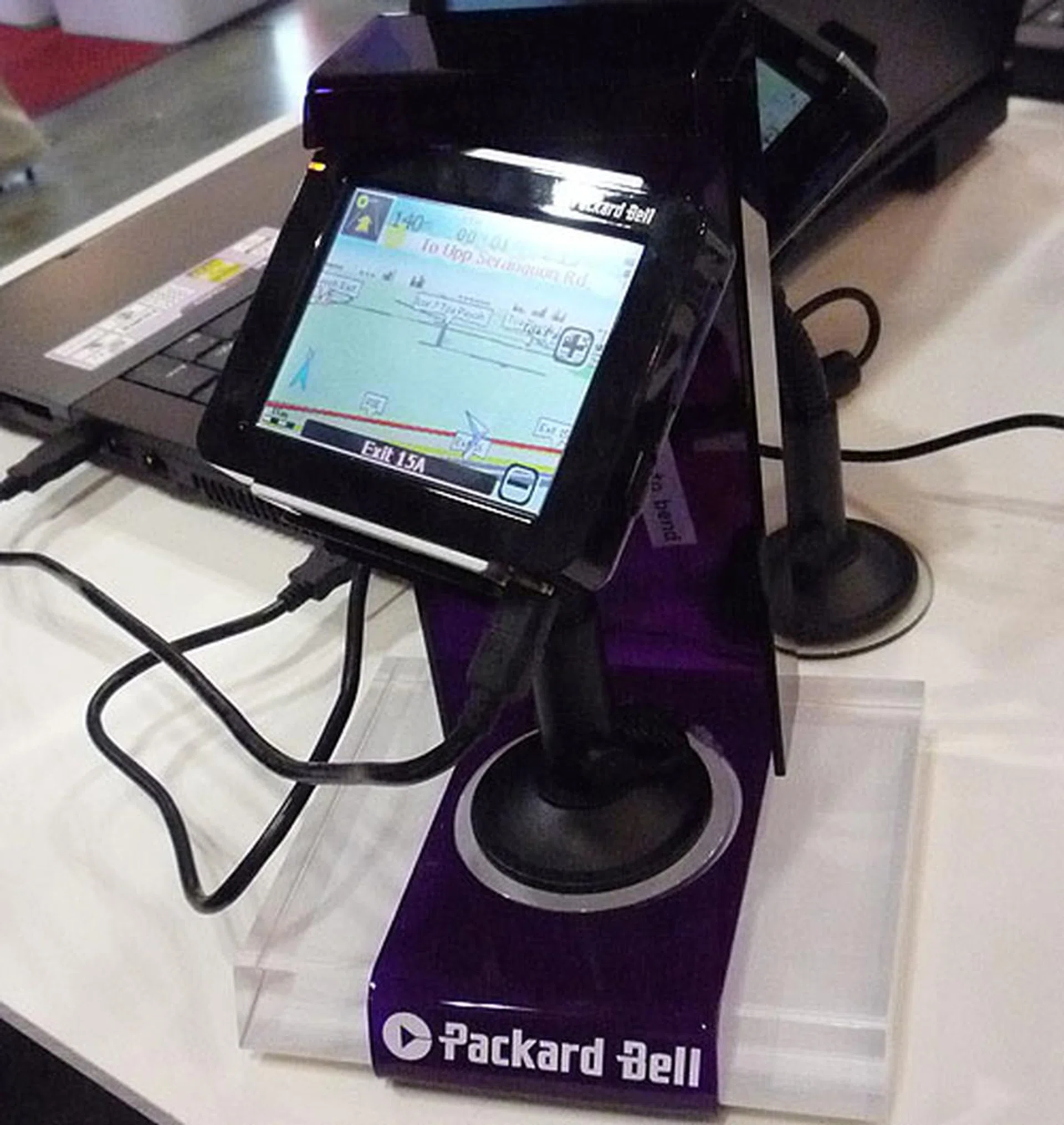  Besides notebooks, Packard Bell also offers a GPS navigation device for an IT Show special price of $599. Features include online updates, multi-language voice prompts and even speed camera and ERP warnings.  