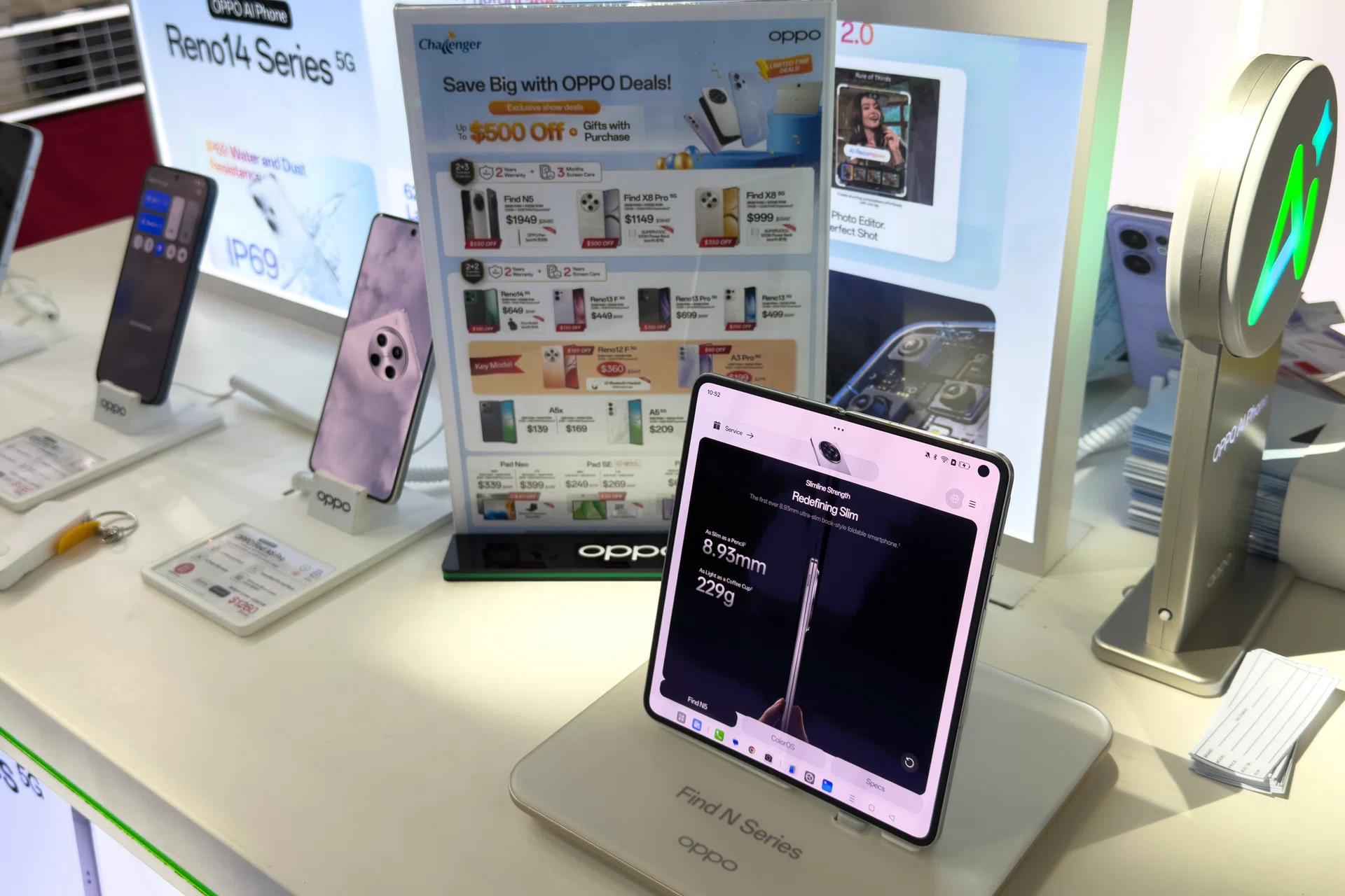 OPPO Find N5 challenger booth 301 level 3 suntec convention centre comex 2025