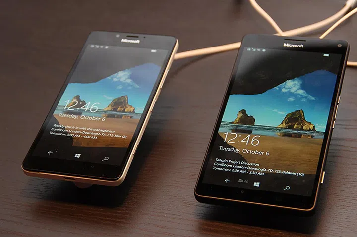 Seen here are the Microsoft Lumia 950 and Lumia 950XL.