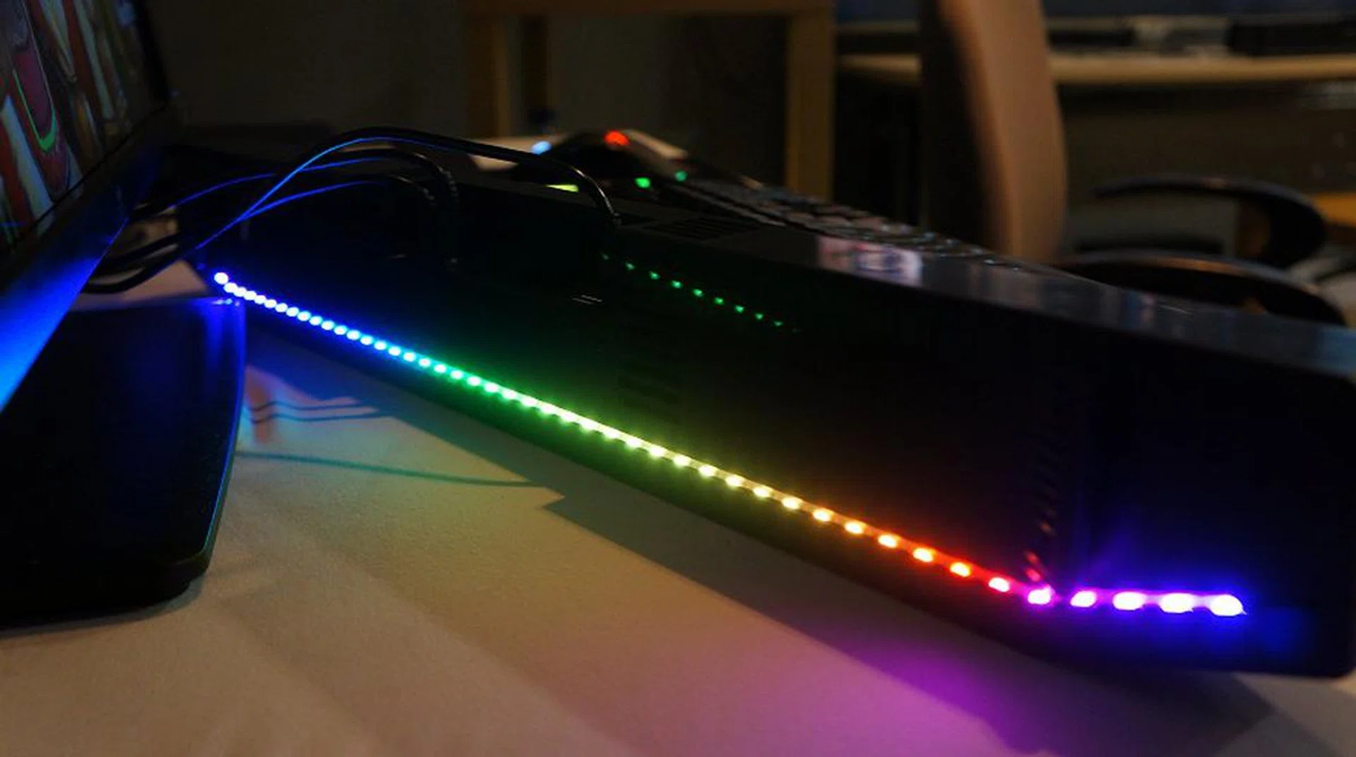 A peek at the 49 LEDs underneath the Katana to create a light show unlike any others.