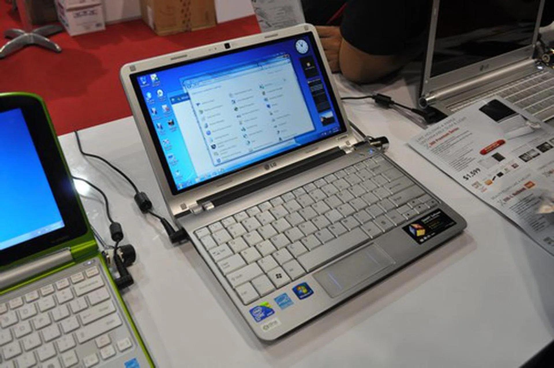 For $999, you can get an LG T280-L with an Intel Pentium 1.30GHz processor, an 11.6" display, 2GB RAM and 320GB HDD. For $1199 you can get the T280-G with an Intel Core 2 Duo 1.30GHz processor and 500GB HDD (after free upgrade).