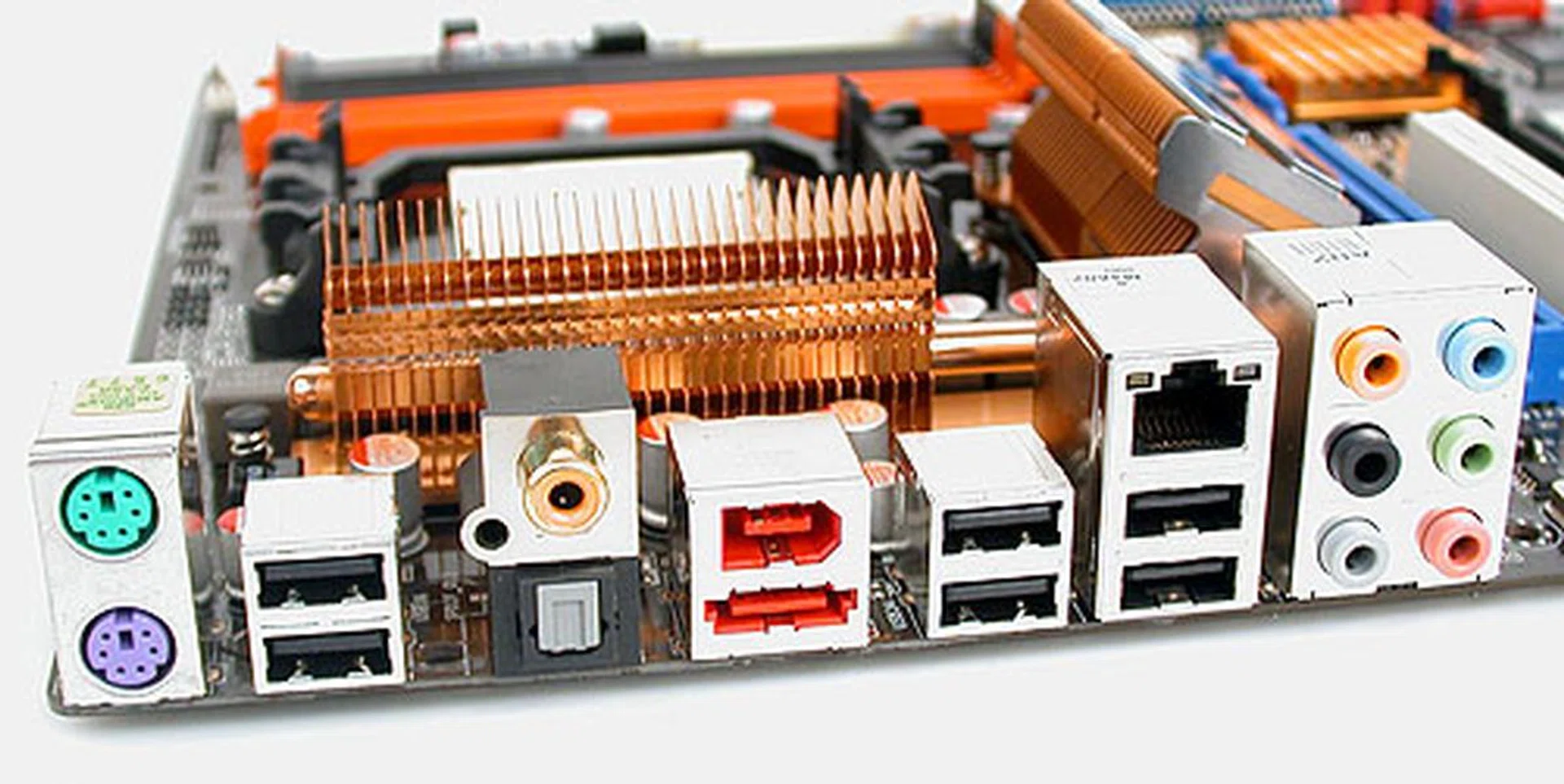 Variety rather than quantity was the approach here as this motherboard had a bit of everything for its inputs/outputs and it was more than adequate for most users.