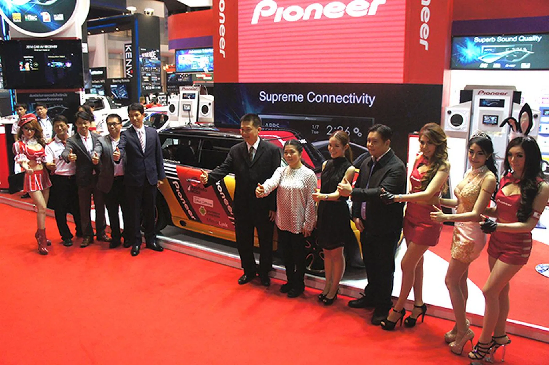 The event was graced by key Pioneer executives from around the region as well as partners from Rocket Sound, one of Thailand's largest aftermarket in-car entertainment specialists.