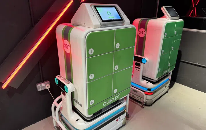 QuikBot robots carry out last-mile fulfilment between Esplanade MRT and South Beach Tower.