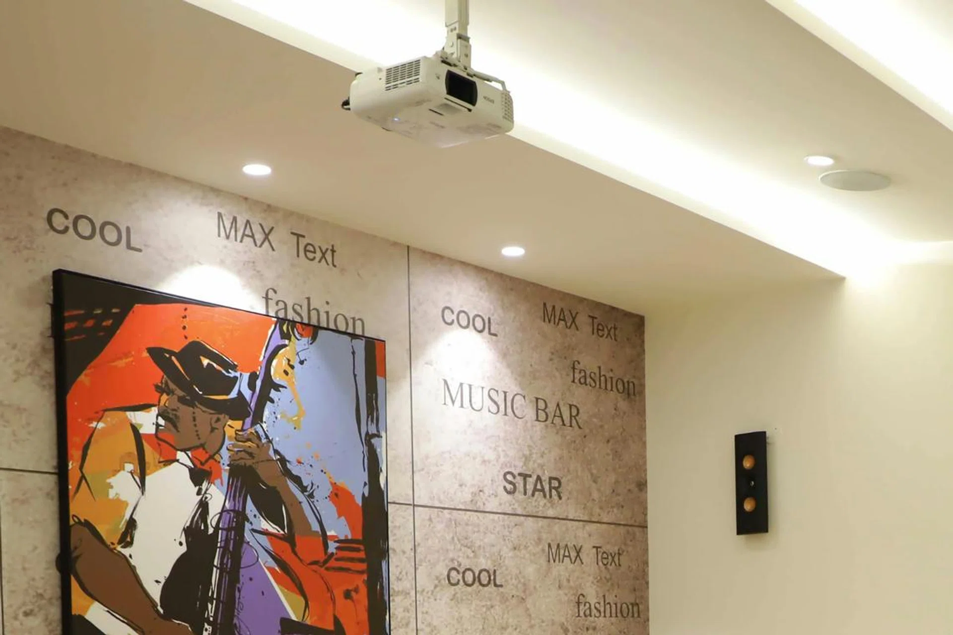 A wall mounted speaker