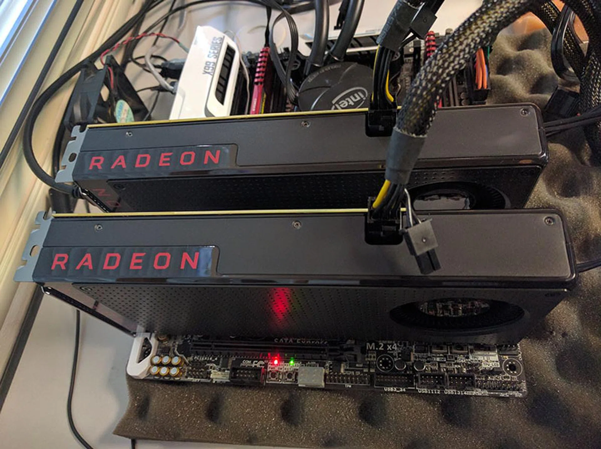 Here's a look at the cards installed in our test bench.