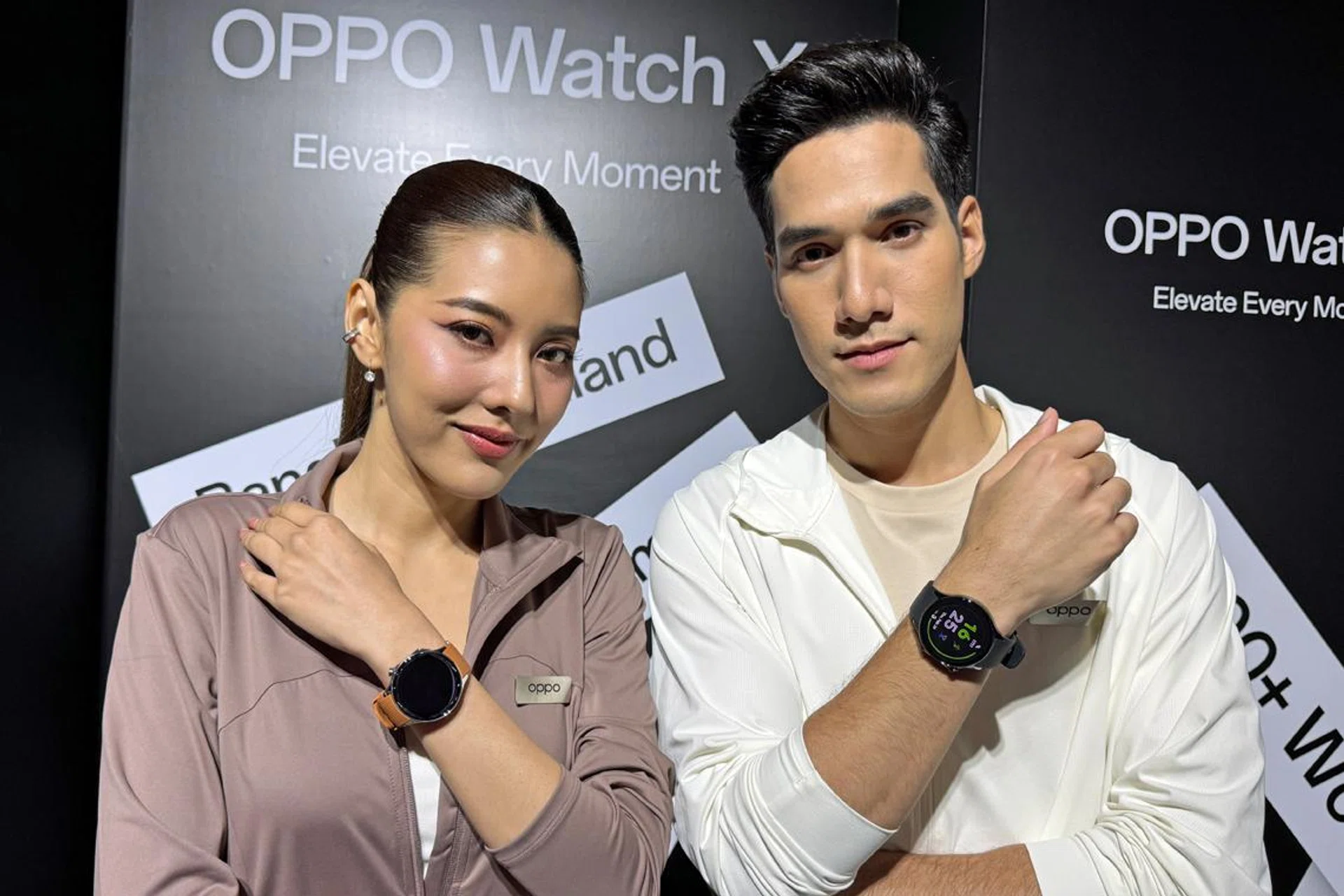 OPPO Watch X, on models' wrists.