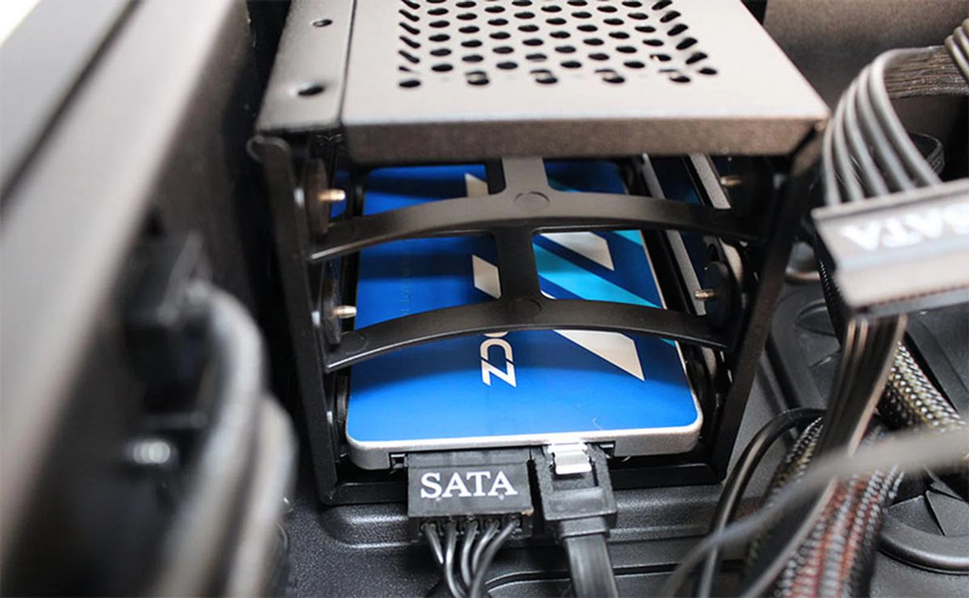 The Tremor can accommodate up to three 2.5-inch drives.