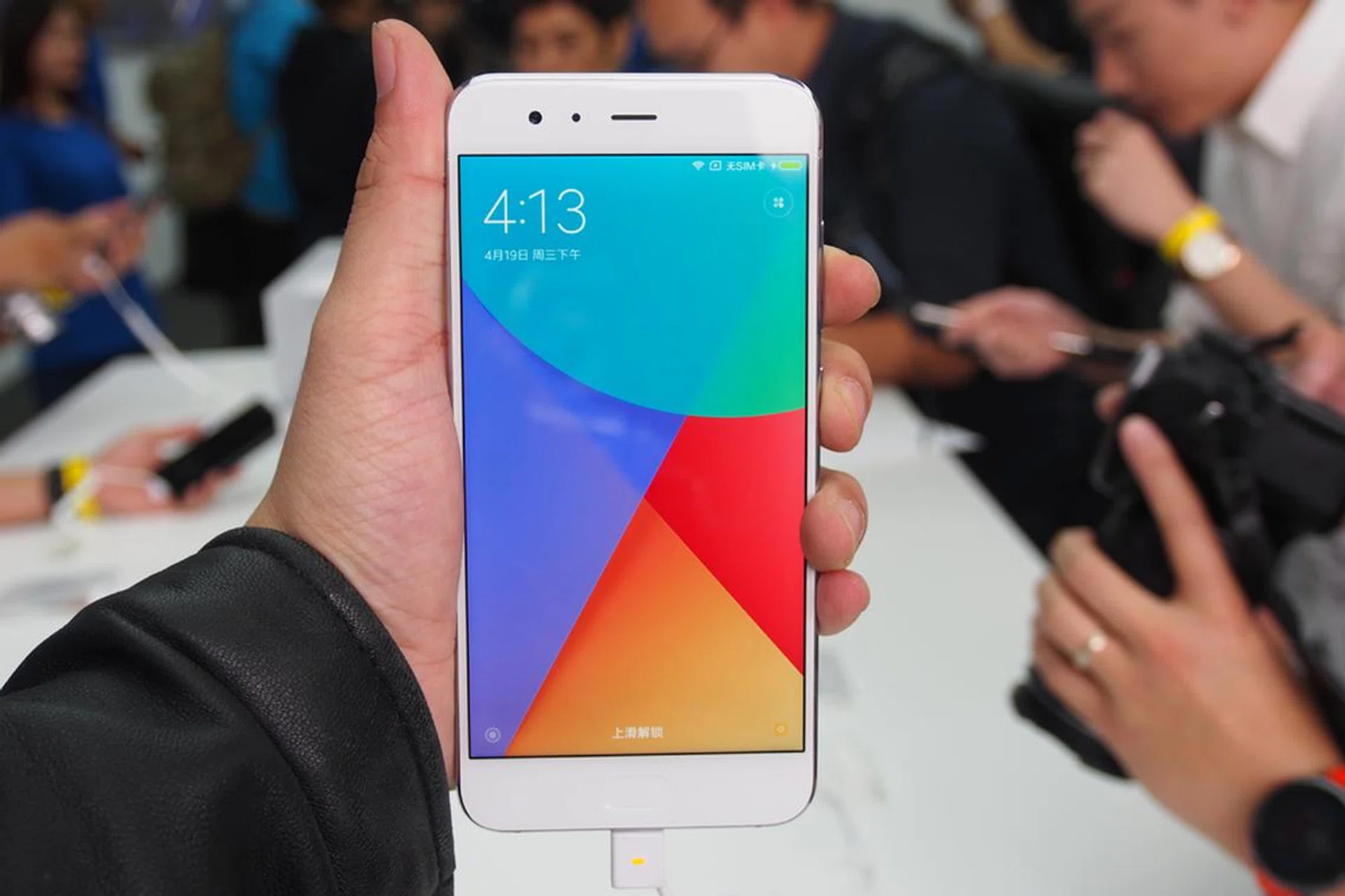 Xiaomi Mi 6 at its launch event.