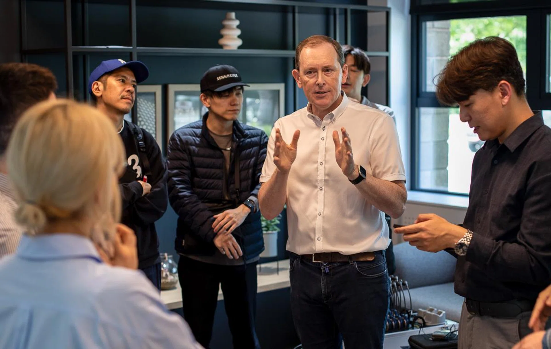 Pat Fulton briefing us before the tour. Photo: Sennheiser