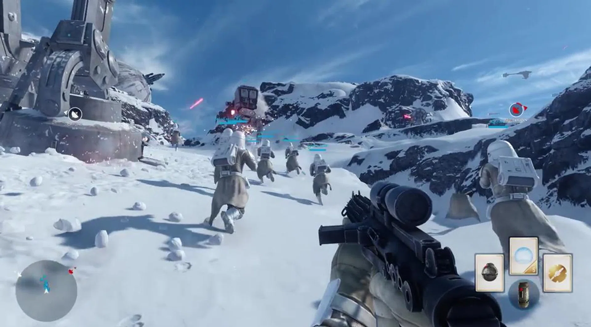 This image is what you see in Star Wars Battlefront (2015) as a stormtrooper next to an AT-AT.