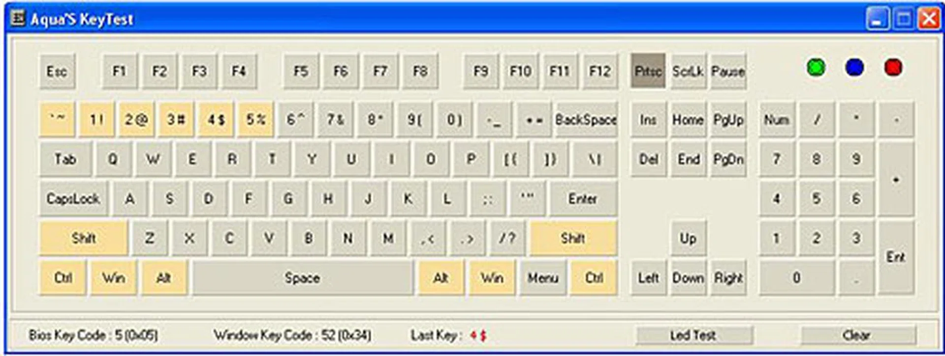 6KRO via USB and NKRO via PS/2. (Tested with the excellent Aqua's KeyTest freeware.)