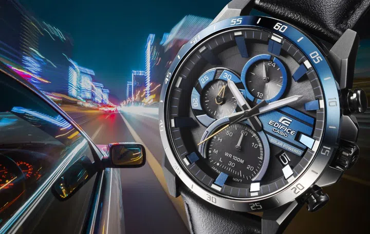 The Casio Edifice EQS-940NL is solar-powered. (Image source: Casio)
