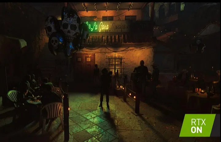 Shadow of the Tomb Raider with RTX enabled.