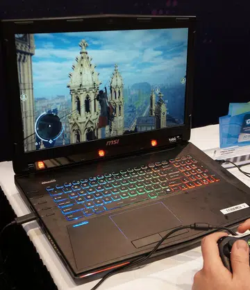 The MSI GT72 Dominator Pro integrated with Tobii eye tracking hardware.
