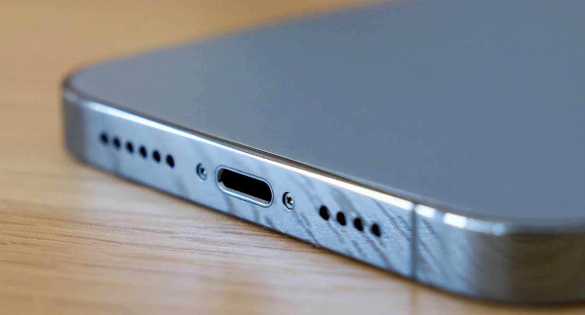 Sorry, no USB-C. You still get Lightning ports on these new iPhones.