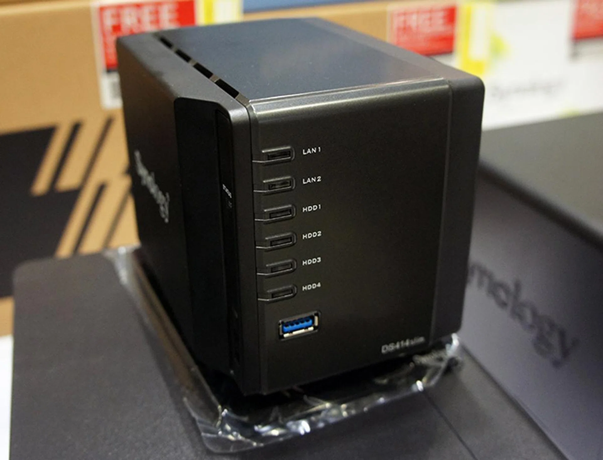 For those seeking something more compact, the Synology DS414 Slim accommodates 2.5-inch form factor drives (up to 4) and is available at $400.