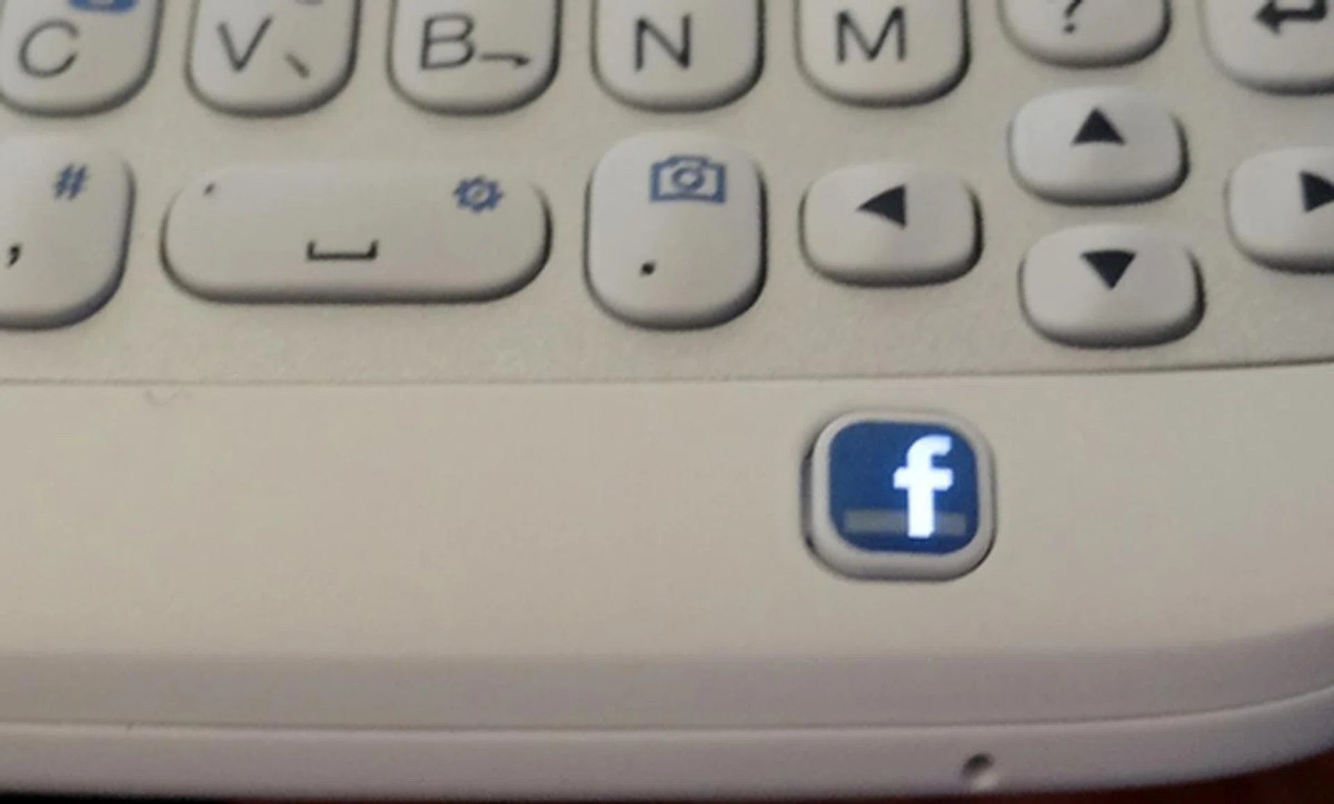 The Facebook button lights up whenever there is an opportunity to share content on the social networking site.