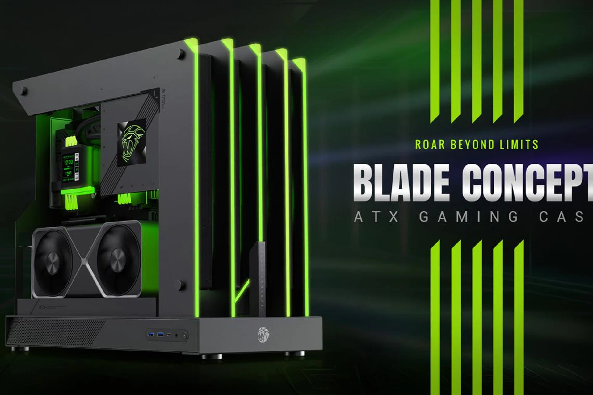 GameMax says that the design of the Blade Concept was taken from a 
lion's claws. Photo: GameMax.