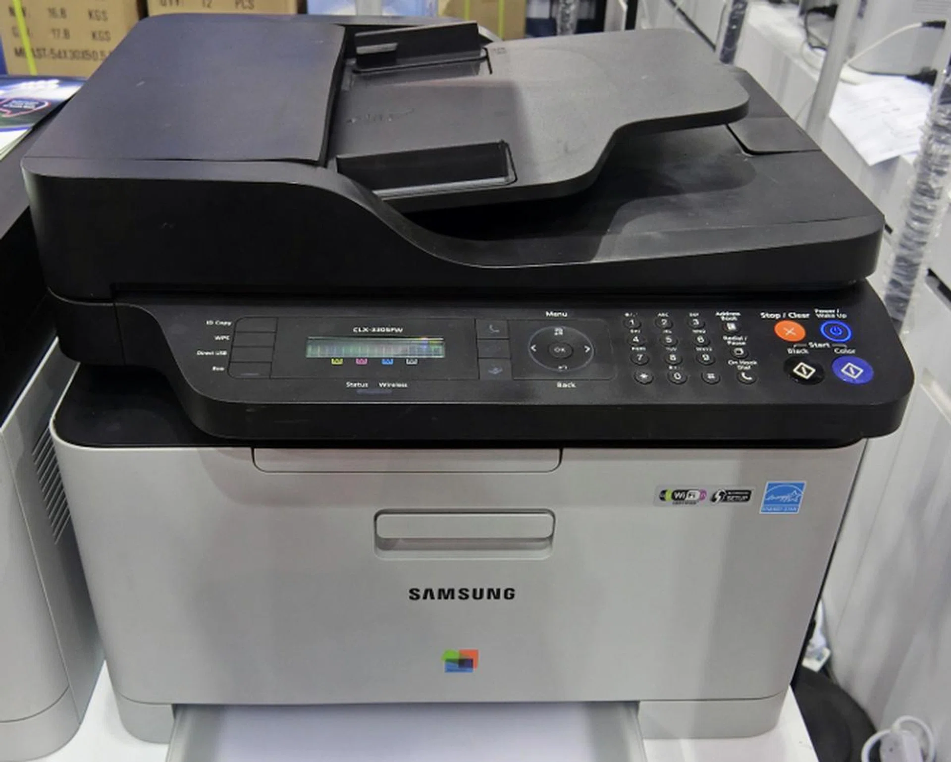 Need to print in color? There's always the CLX-330FW, which is a color multi-function printer that is capable of print, copy, scan, and fax (including PC fax). You can also print wirelessly thanks to its built-in Wi-Fi. The CLX-330FW costs $428.