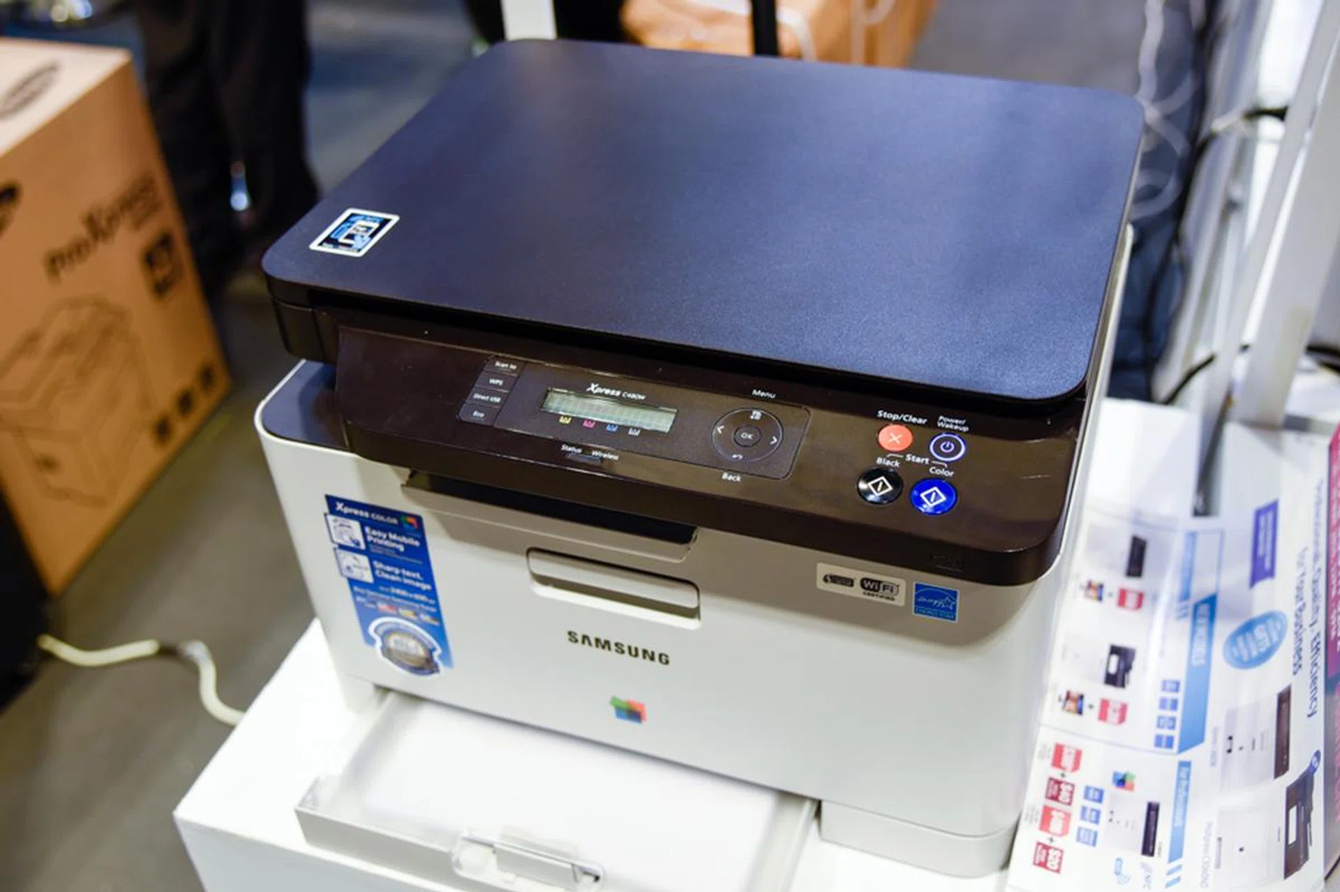 Samsung’s Xpress C480W is a 3-in-1 color laser multi-function printer going at S$388 (U.P. S$428), with free S$40 NTUC vouchers and a Samsung MicroSD EVO 64GB memory card (worth S$32). Comes with W-Fi protected set-up, and a 3-year on-site warranty (hardware only).
