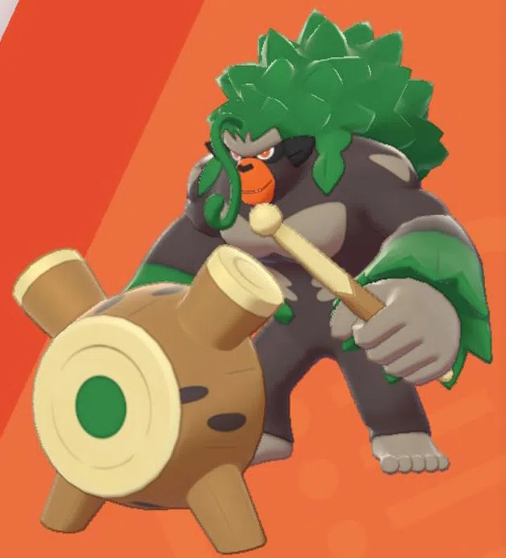 Grookey's final evolution - Rillaboom. 