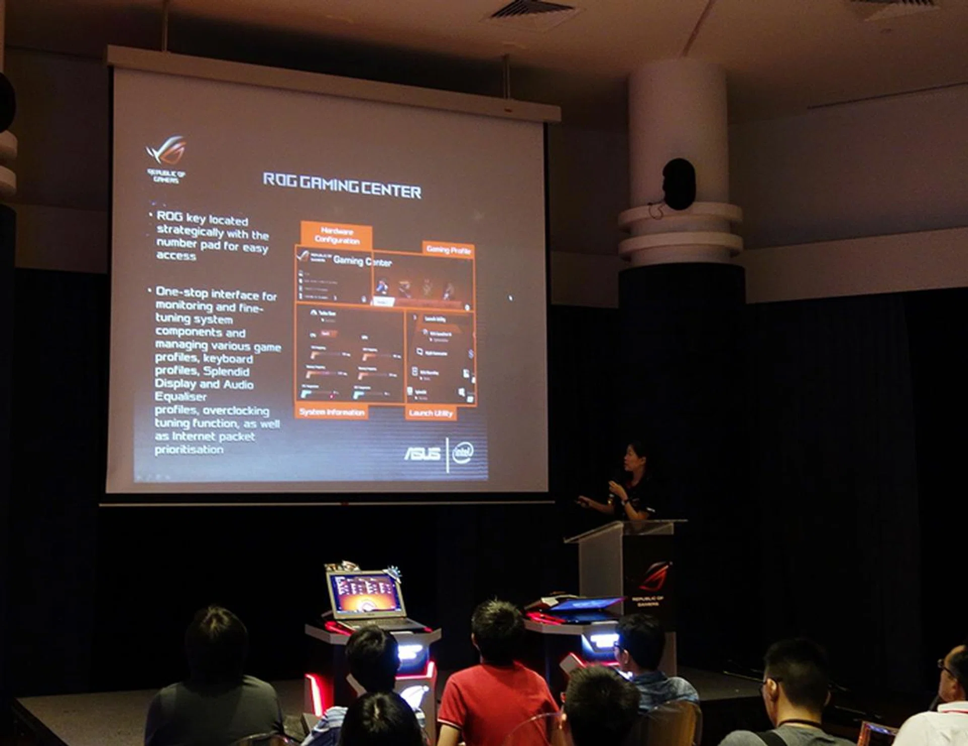 The ROG Gaming Center lets users monitor their system, setup profiles for different game modes, and overclock their system.