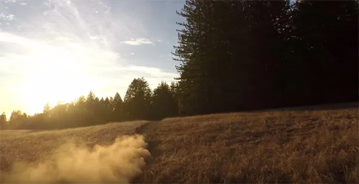 A screen grab from the released drone footage.