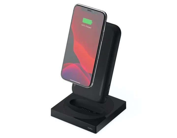 The Belkin Boost Charge Portable Wireless Charger + Stand 10W Special Edition.