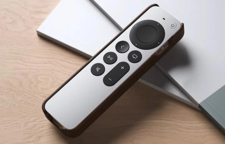 The Nomad Leather Cover for Siri Remote & AirTag. <br>Image source: Nomad
