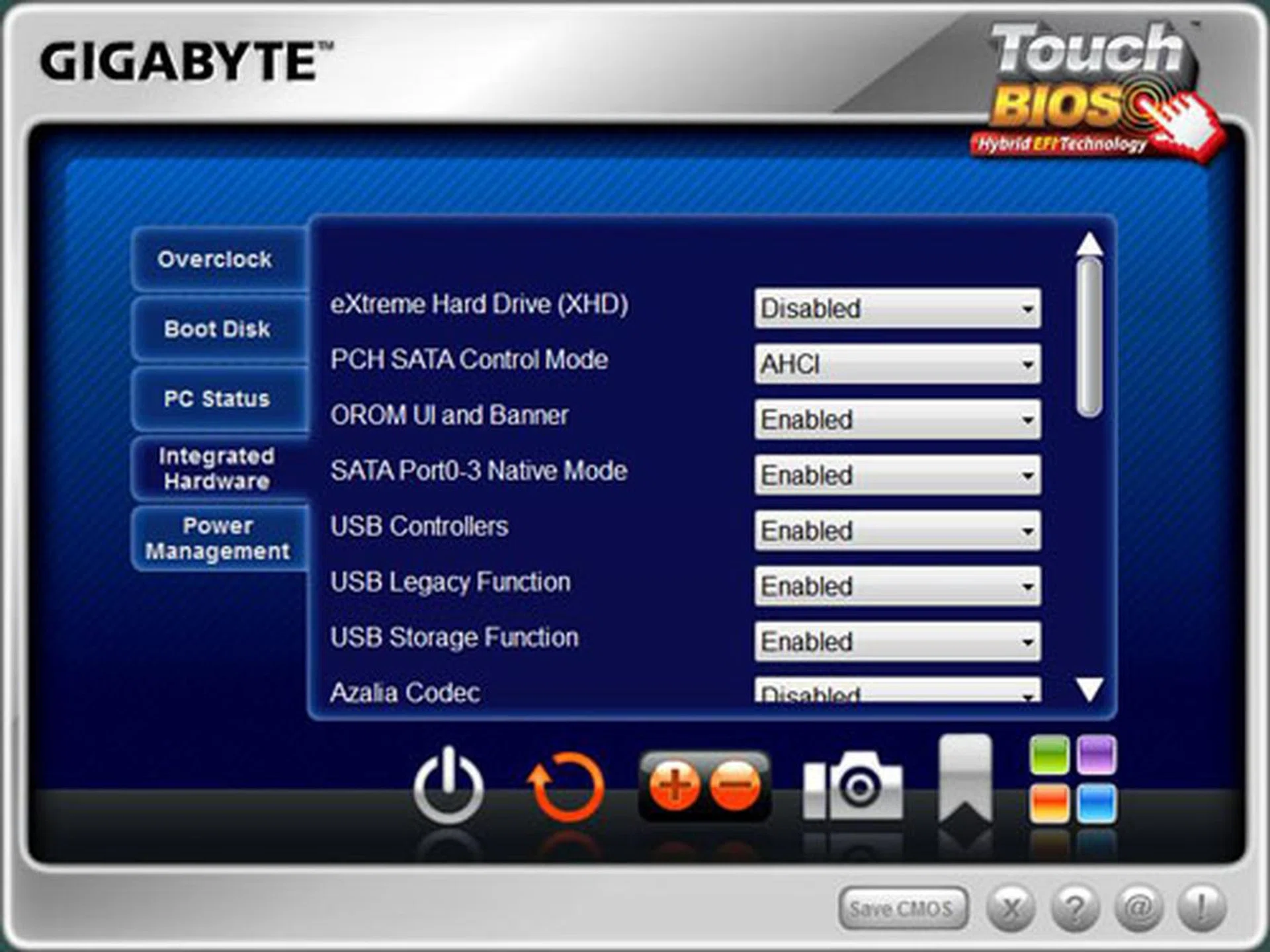 The options present are identical to what you'll find on the actual Gigabyte BIOS, so you're not missing out anything. 