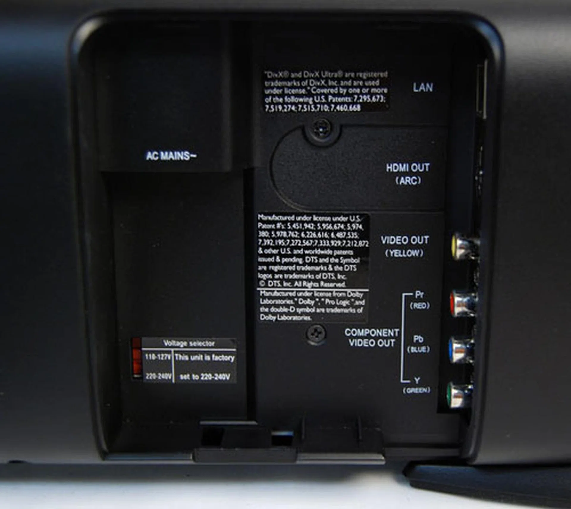 Unfortunately only one HDMI port (supporting ARC) is provided which makes it hard to pair this sound bar with multiple devices. Component and Video out ports are also provided.