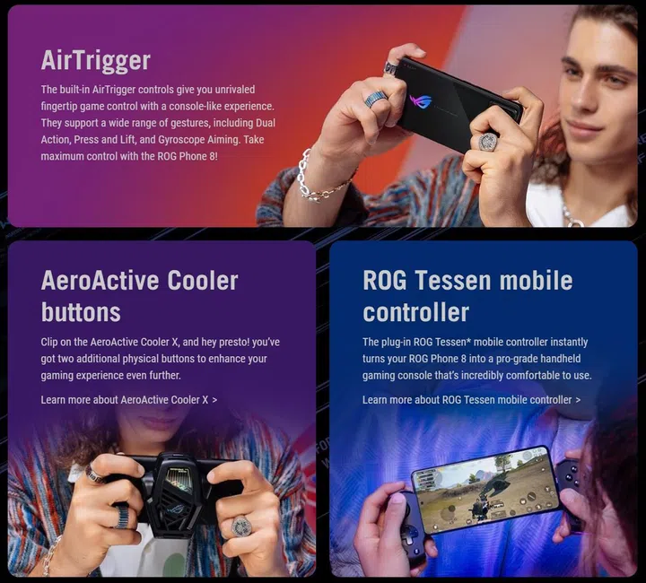 The latest ROG Phones return with a bunch of gaming-specific features.