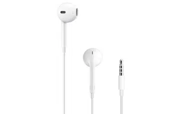The current Apple EarPods with 3.5mm headphone plug.