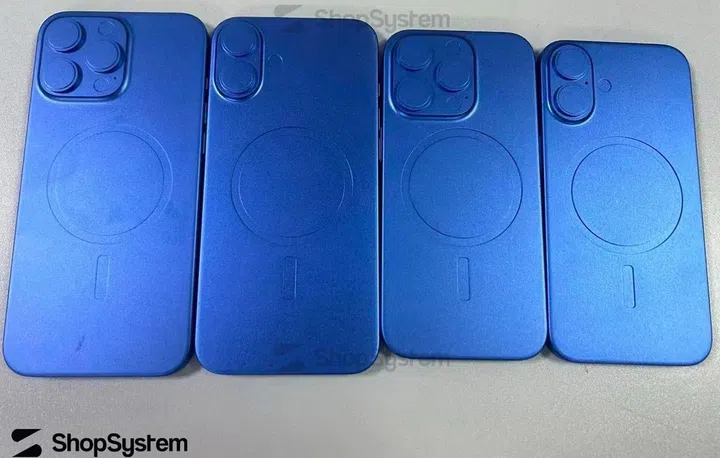 Purported molds for the Apple iPhone 16 models show slimmer MagSafe parts. (Image source: ShopSystem)