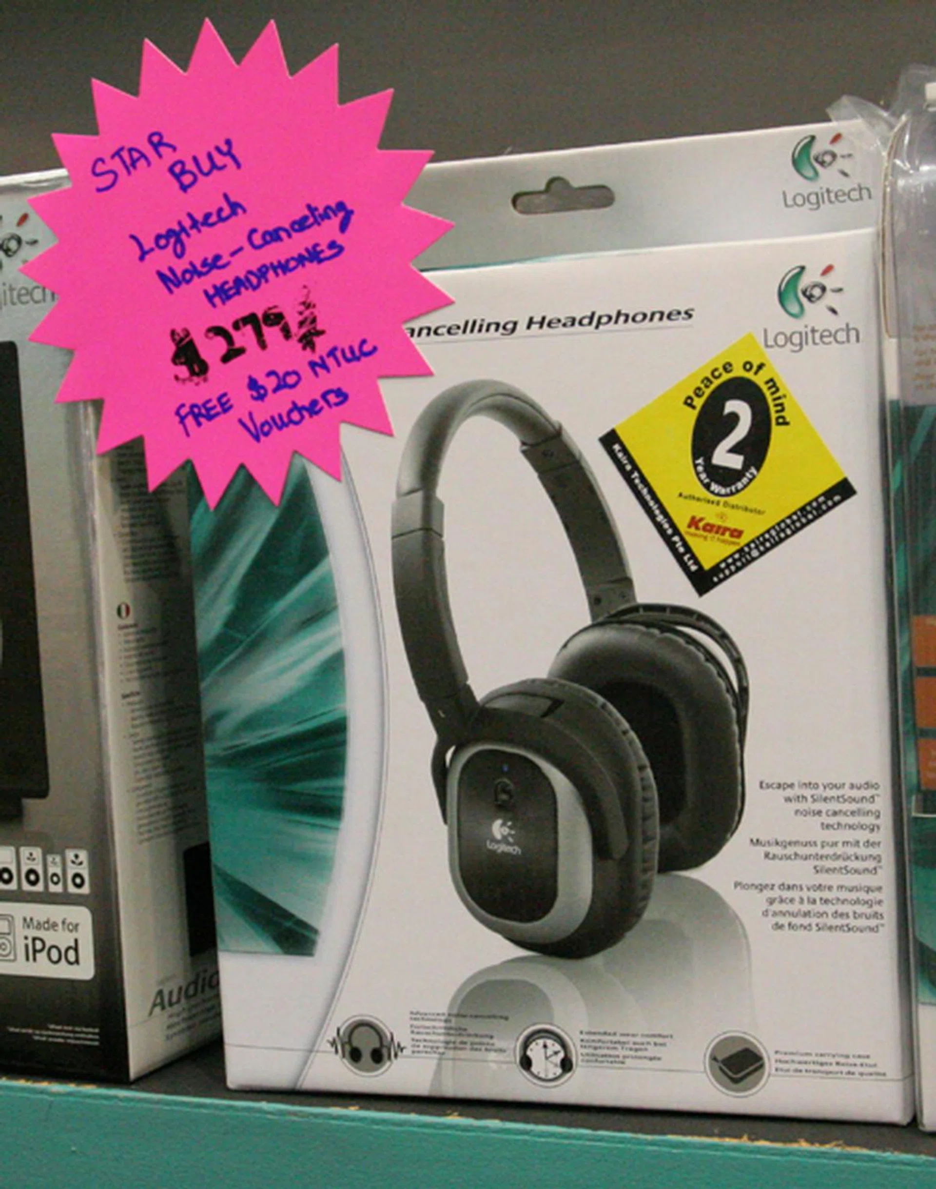 Not much effort there to know what the Logitech Noise Canceling Headphones does. But the real deal comes at its $279 pricing with a $20 NTUC voucher.  